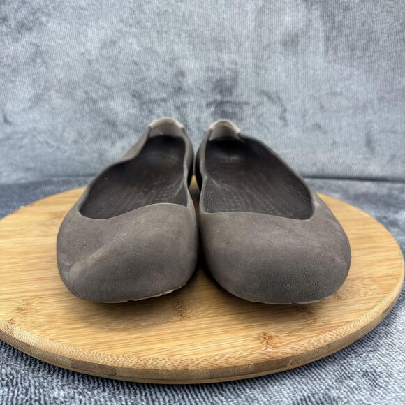 Crocs Shoes Womens Size 10 Brown Flats Ballet Slip-On Comfort Lightweight Casual - Picture 2 of 10